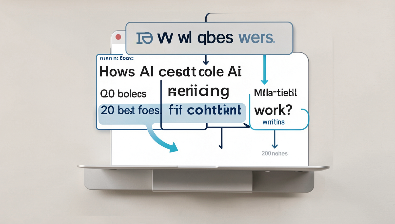 Diagram illustrating the process of AI content writing with key components.