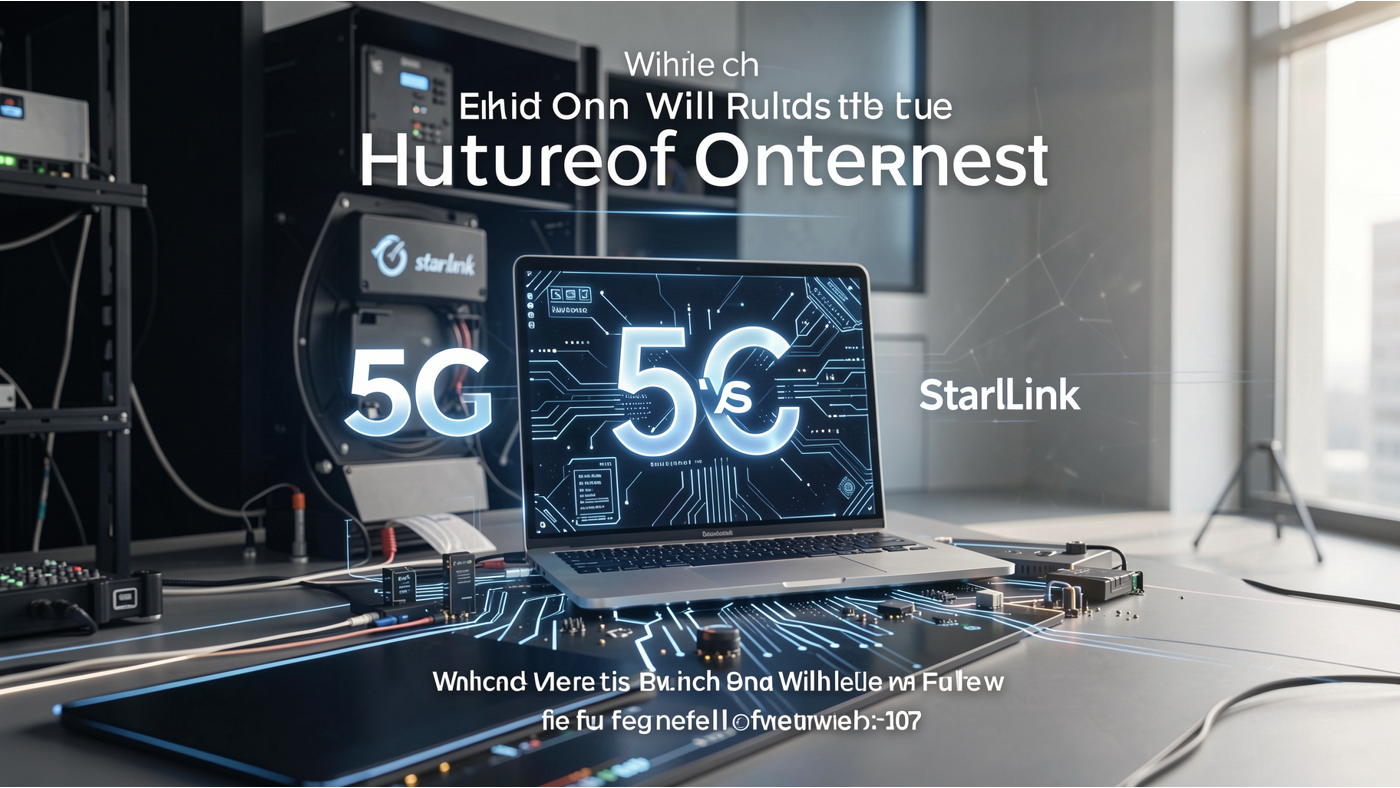 Visual overview of 5G vs Starlink: Which One Will Rule the Future of Internet? Overview.