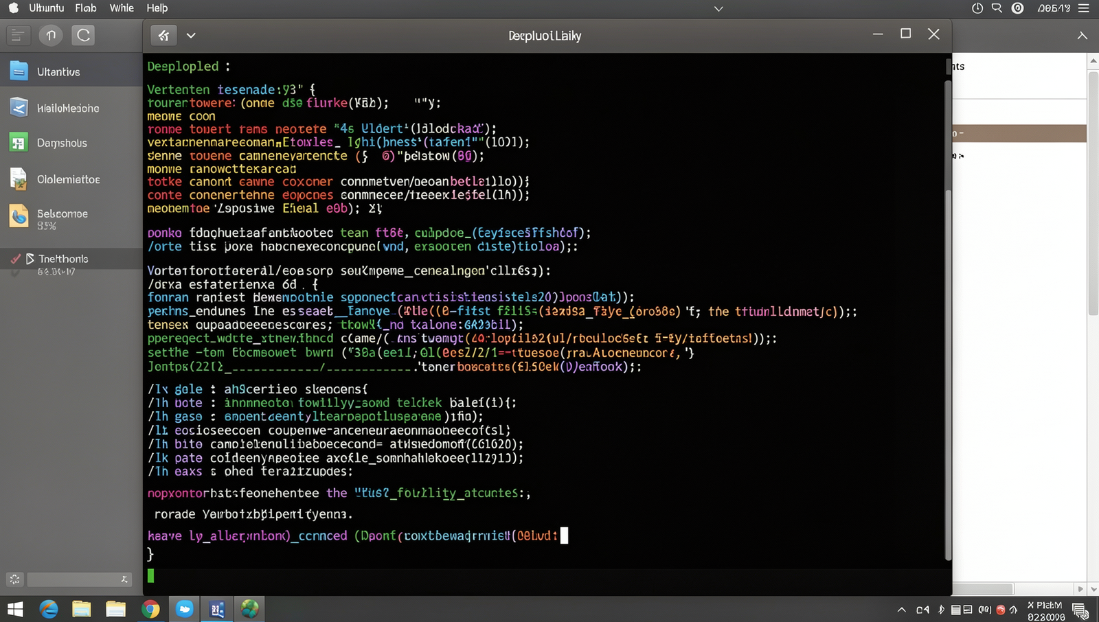 Screenshot of a deployed Flask app on a Linux desktop environment.