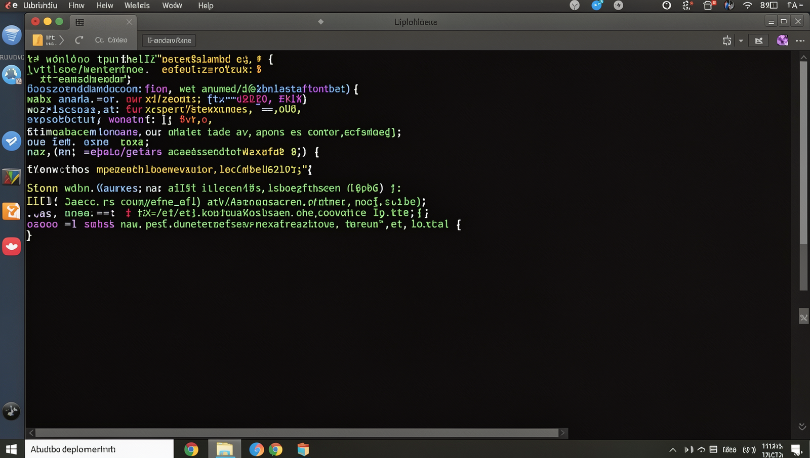 Realistic Linux desktop showing model deployment interface on a computer screen.