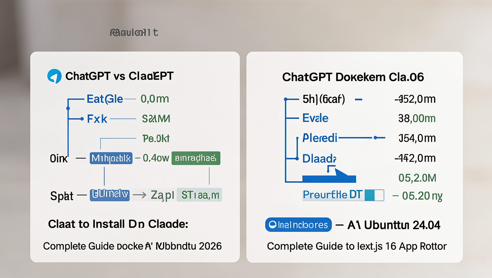Side-by-side comparison of ChatGPT and Claude with visual metrics for AI assistants.
