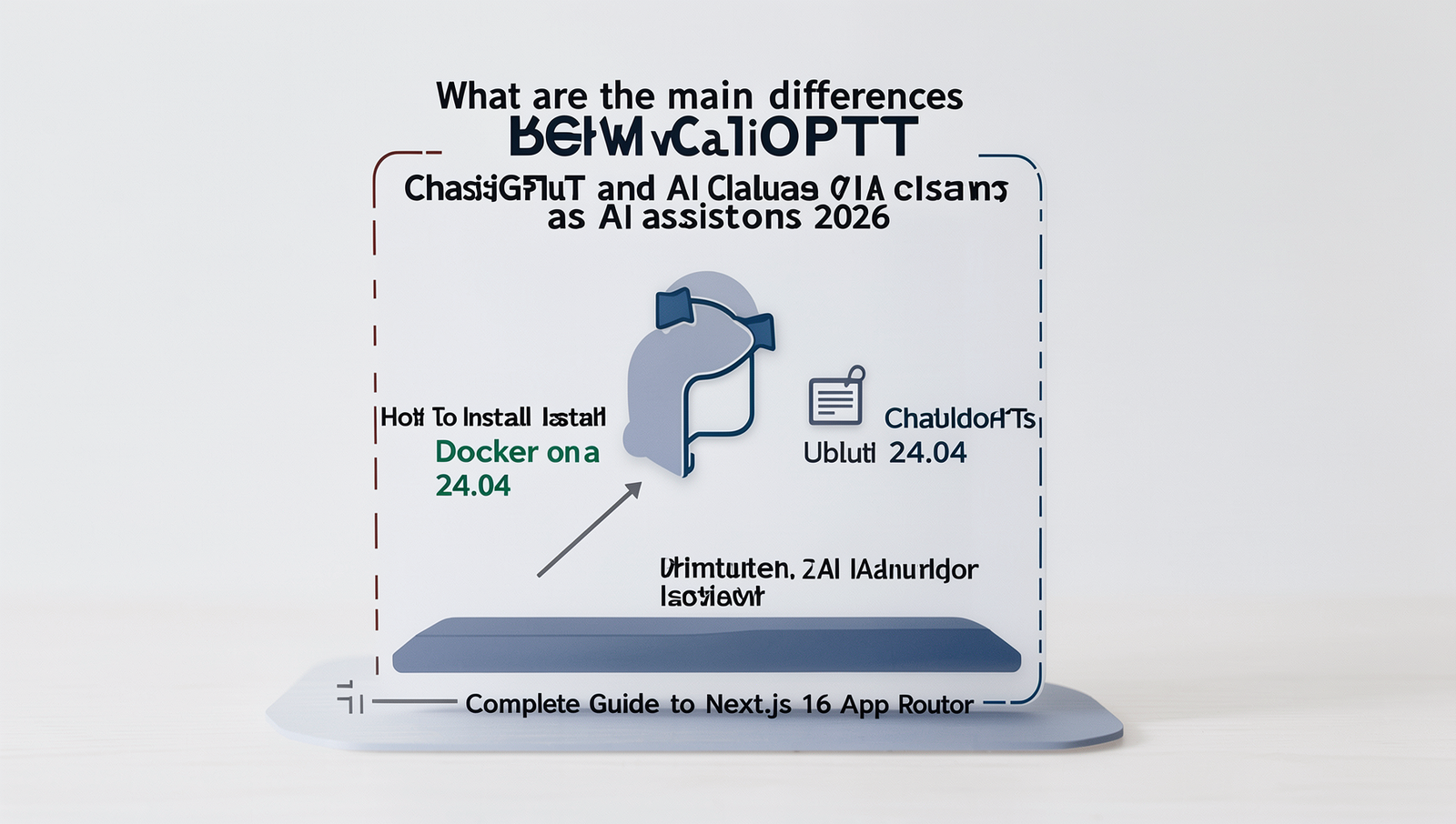 Comparison diagram highlighting differences between ChatGPT and Claude AI assistants.