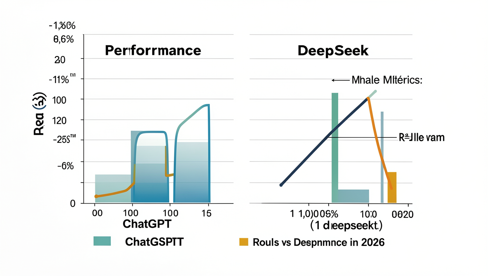 Graph comparing performance metrics of ChatGPT and DeepSeek for 2026.