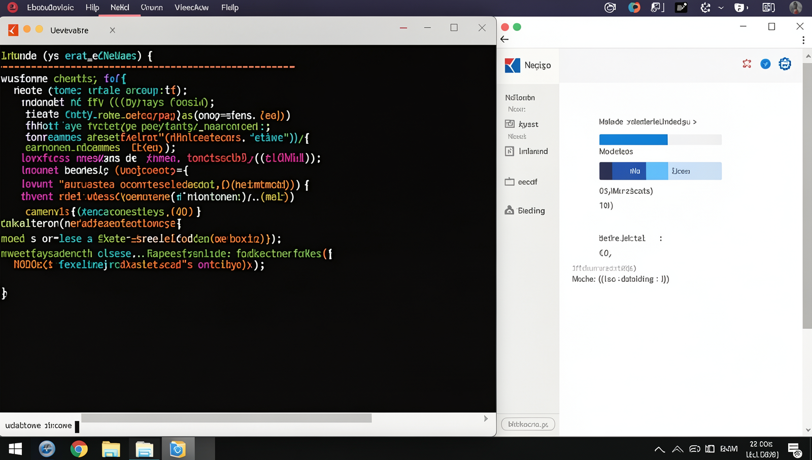 Screenshot of terminal commands and Next.js welcome page on a Linux desktop.