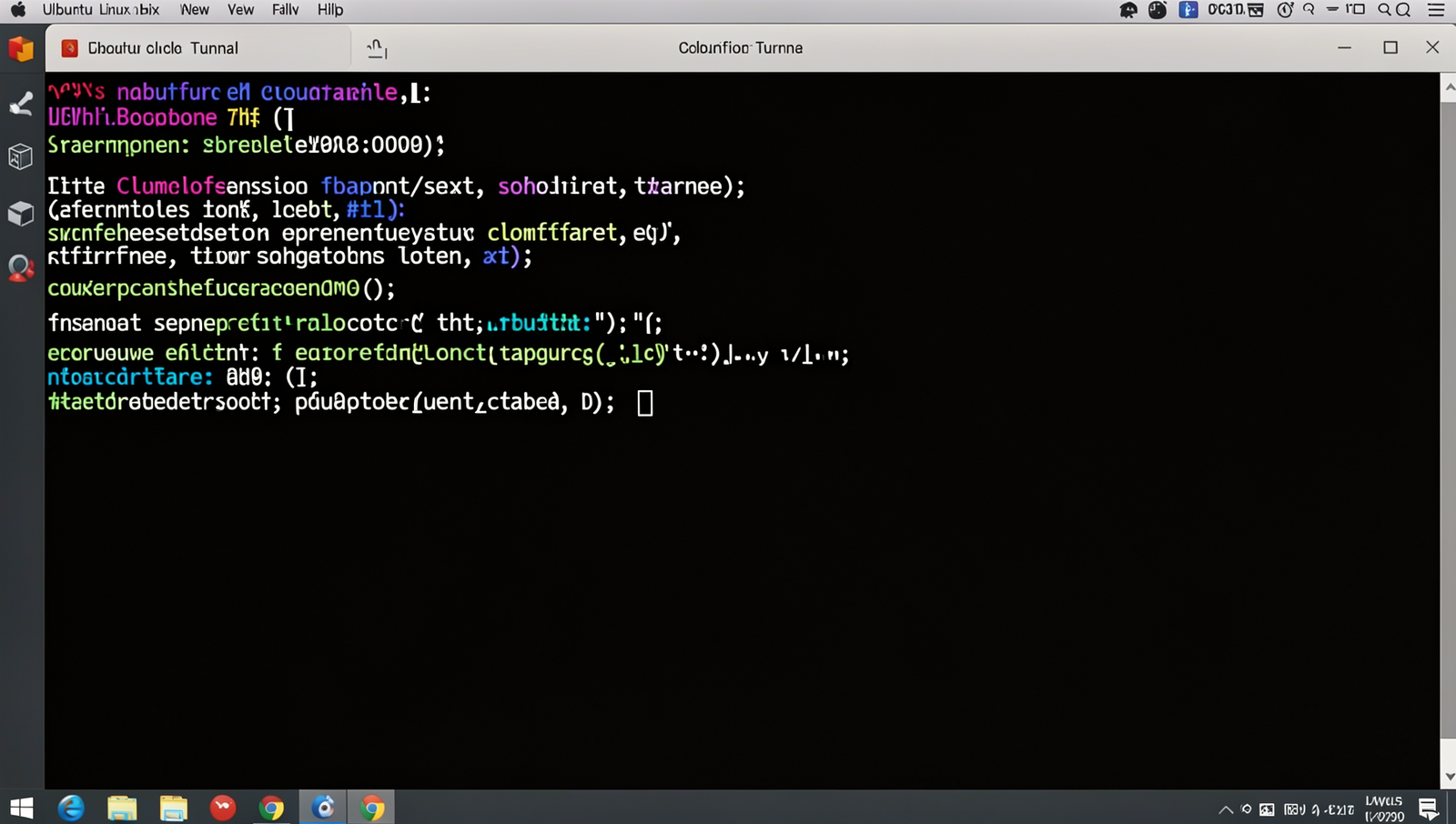 Realistic computer screen displaying Cloudflare Tunnel configuration for Proxmox.