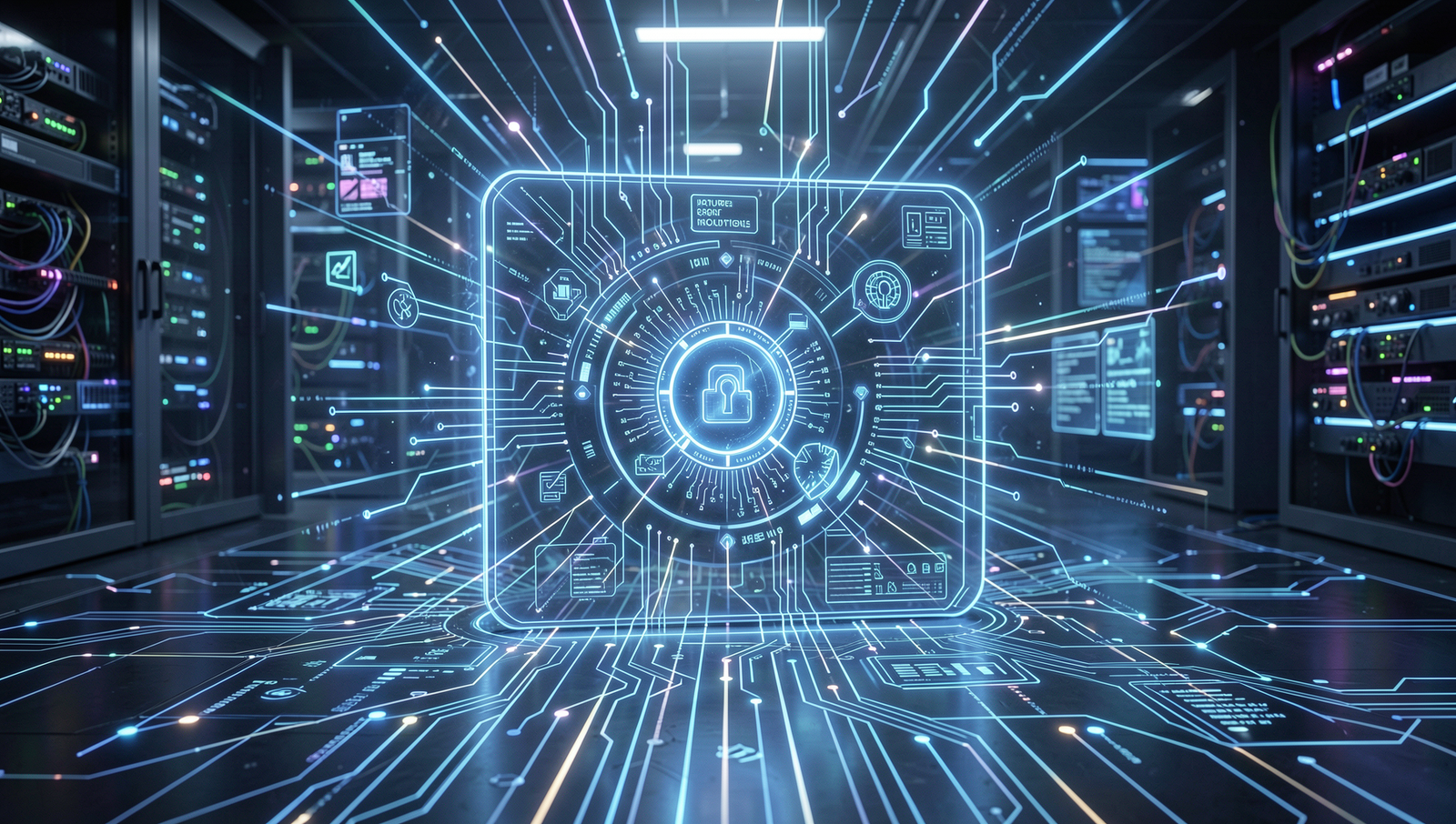Futuristic cybersecurity measures in a quantum computing environment.