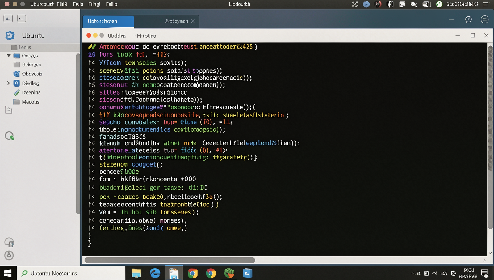 Photorealistic image of a Linux desktop showing shared storage configuration setup.