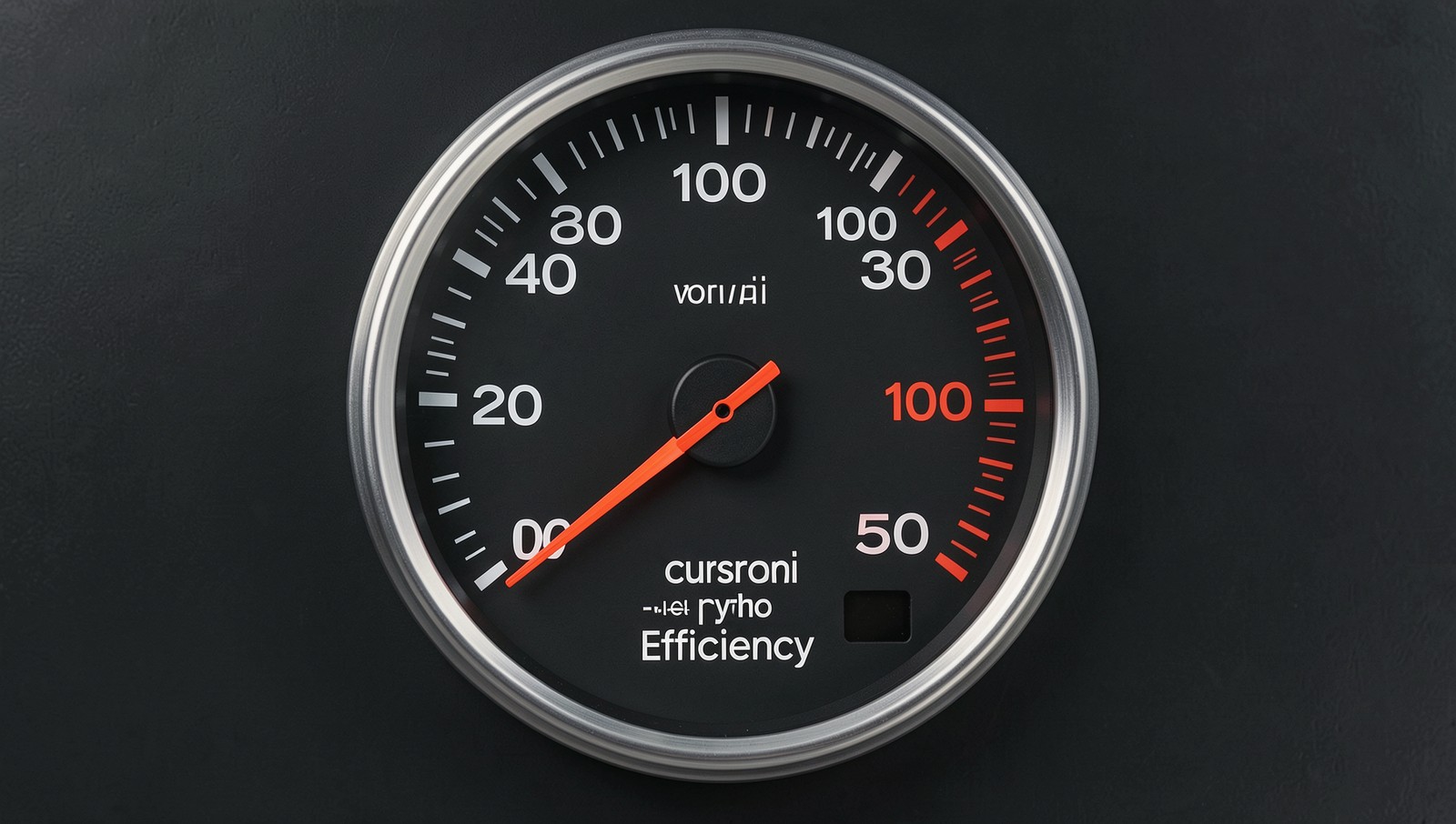 Speedometer displaying performance metrics of AI tools for Python web development.