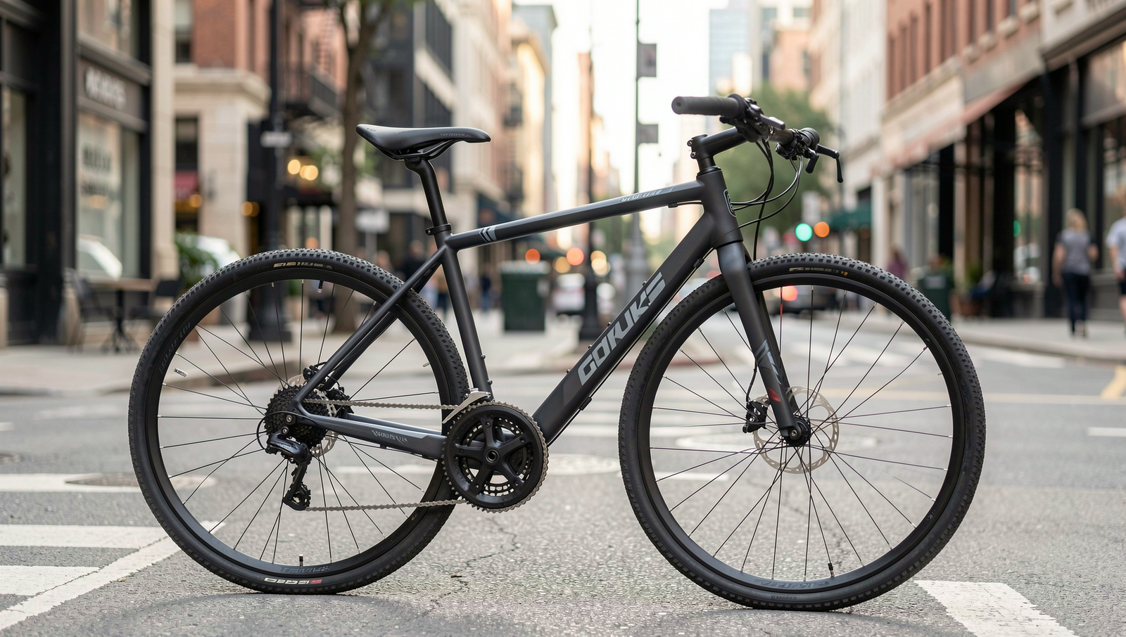 Modern bicycles parked in an urban environment showcasing cycling trends.