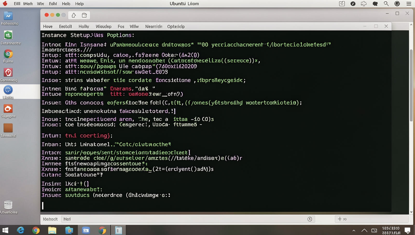 Detailed diagram of Coolify instance setup options on a Linux desktop.