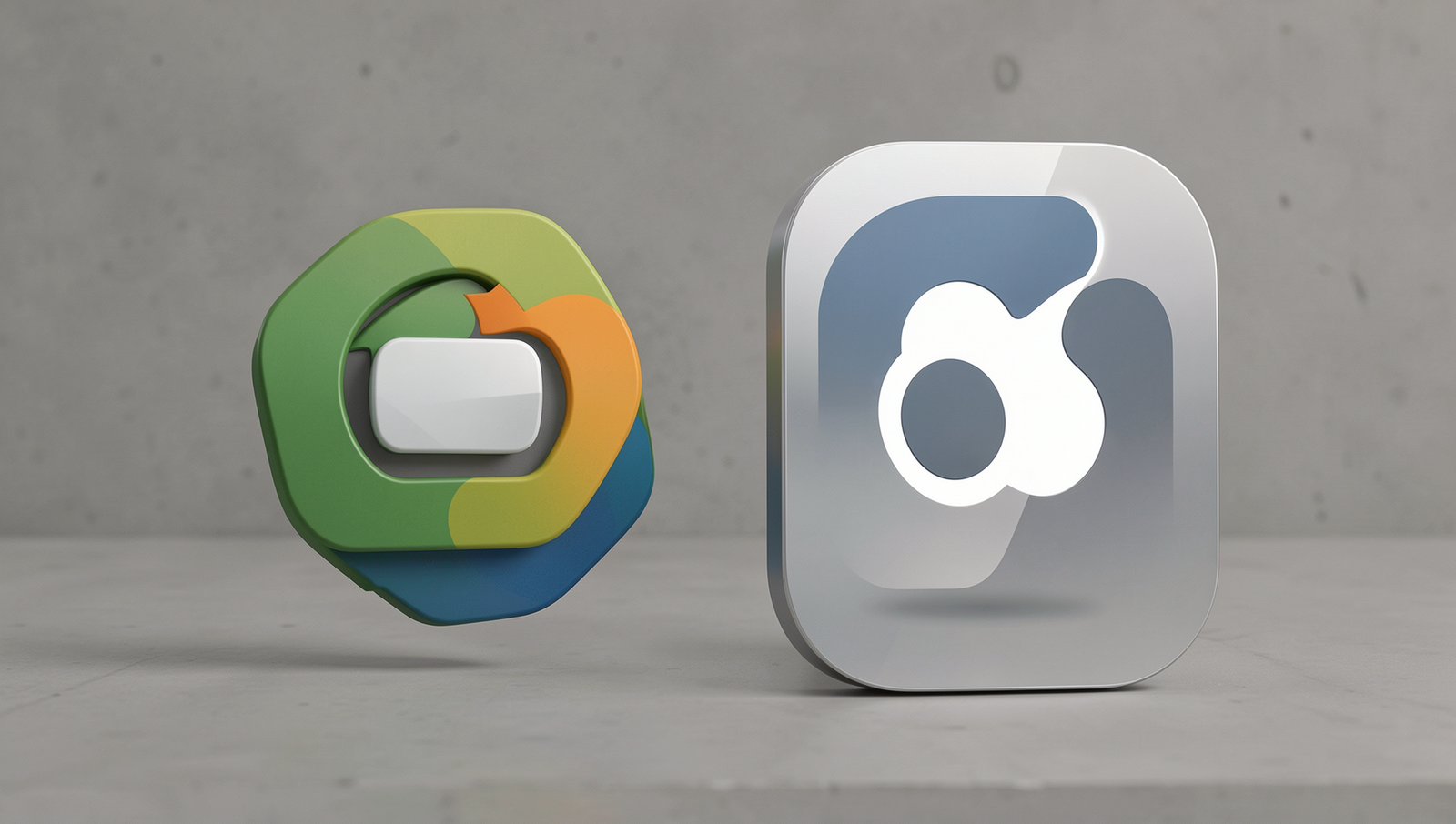 Icons representing Ubuntu and iOS software ecosystems in a detailed diagram.