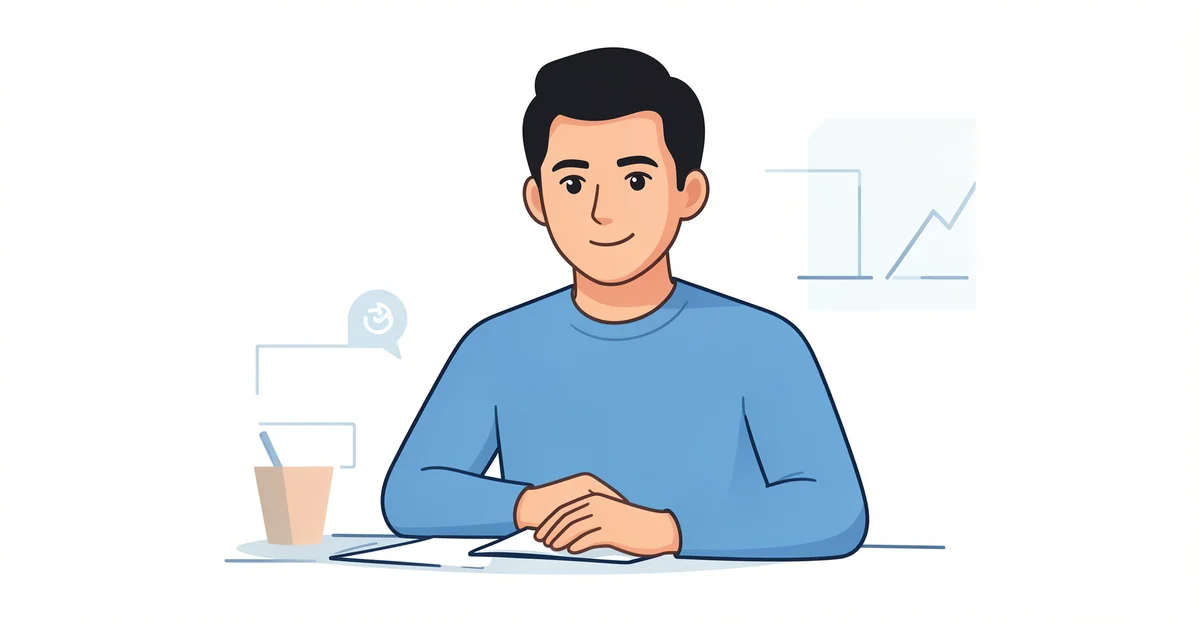 Featured image: Professional featured image for: How to write content human based. Clean editorial illustration, mod