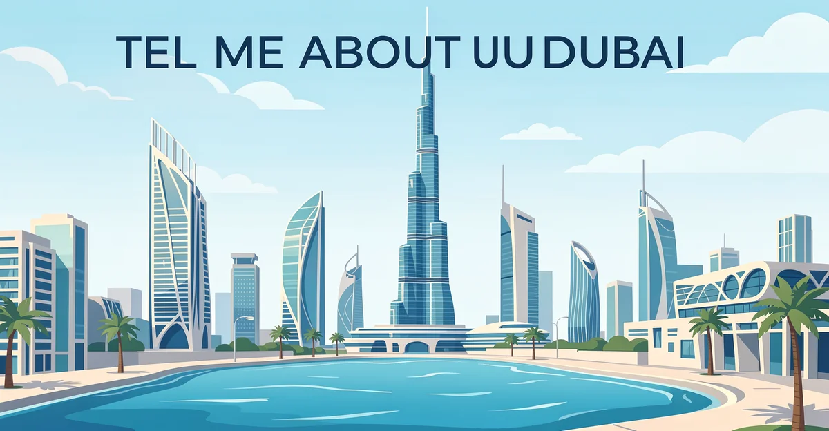 Featured image: Professional featured image for: Tel Me About Dubai: Everything You Need to Know. Clean editorial il