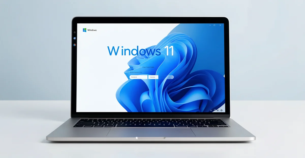 Featured image: Professional featured image for: How to install windows 11 on proxmox. Modern laptop showing Windows