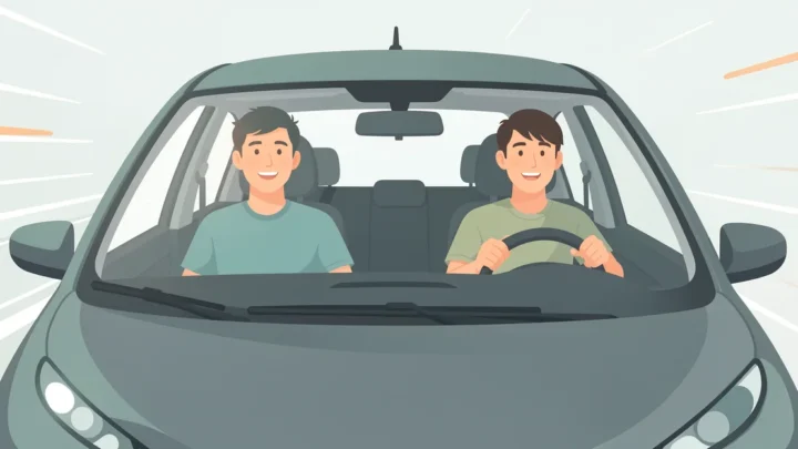 Featured image: Professional featured image for: How to learn car driving. Clean editorial illustration, modern blog
