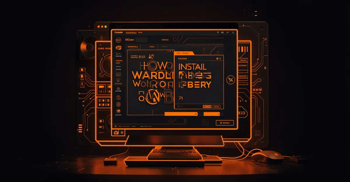 Featured image: Professional featured image for: How to install wordpress on raspberry pi. Modern tech blog style, c