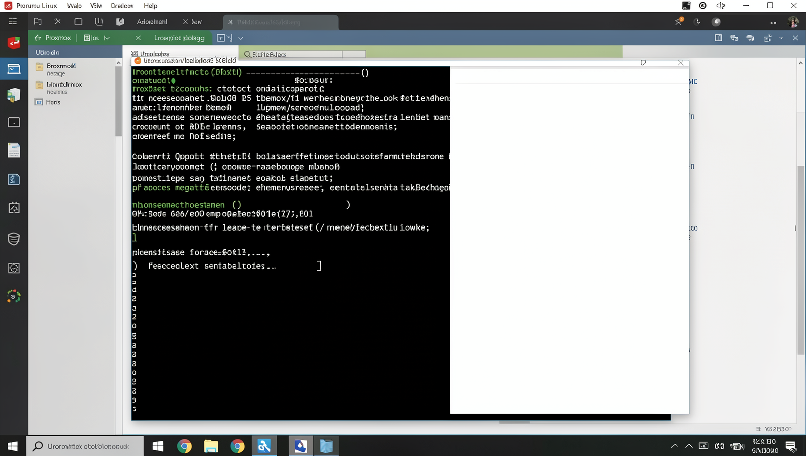 Proxmox storage upload interface displaying Android ISO upload process.