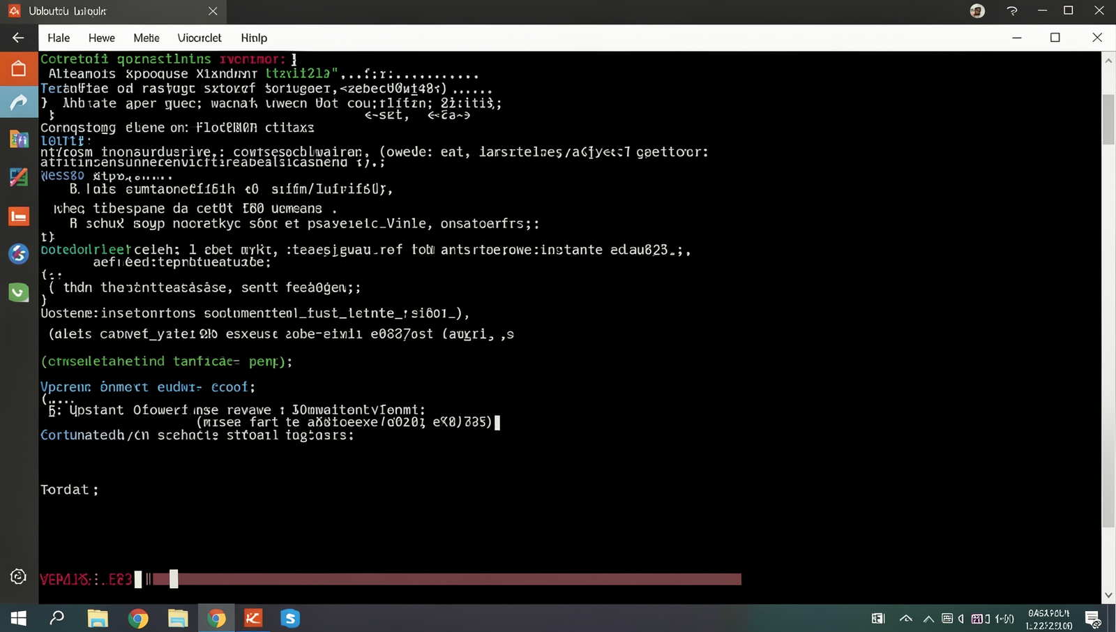 Realistic terminal screen showing system update command on Linux desktop.