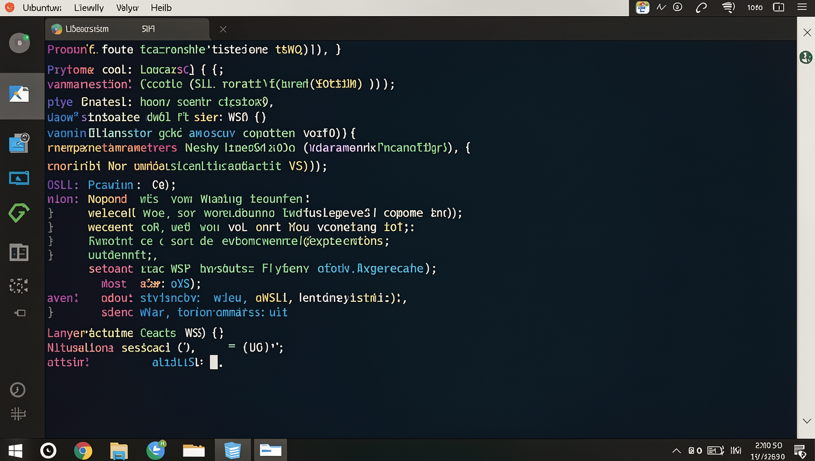 PowerShell terminal displaying WSL version command in a realistic Linux desktop environment.