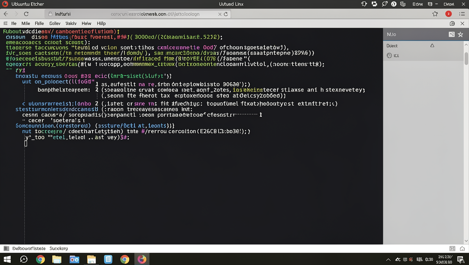 Screenshot of Rufus interface for creating a bootable USB drive on Linux.