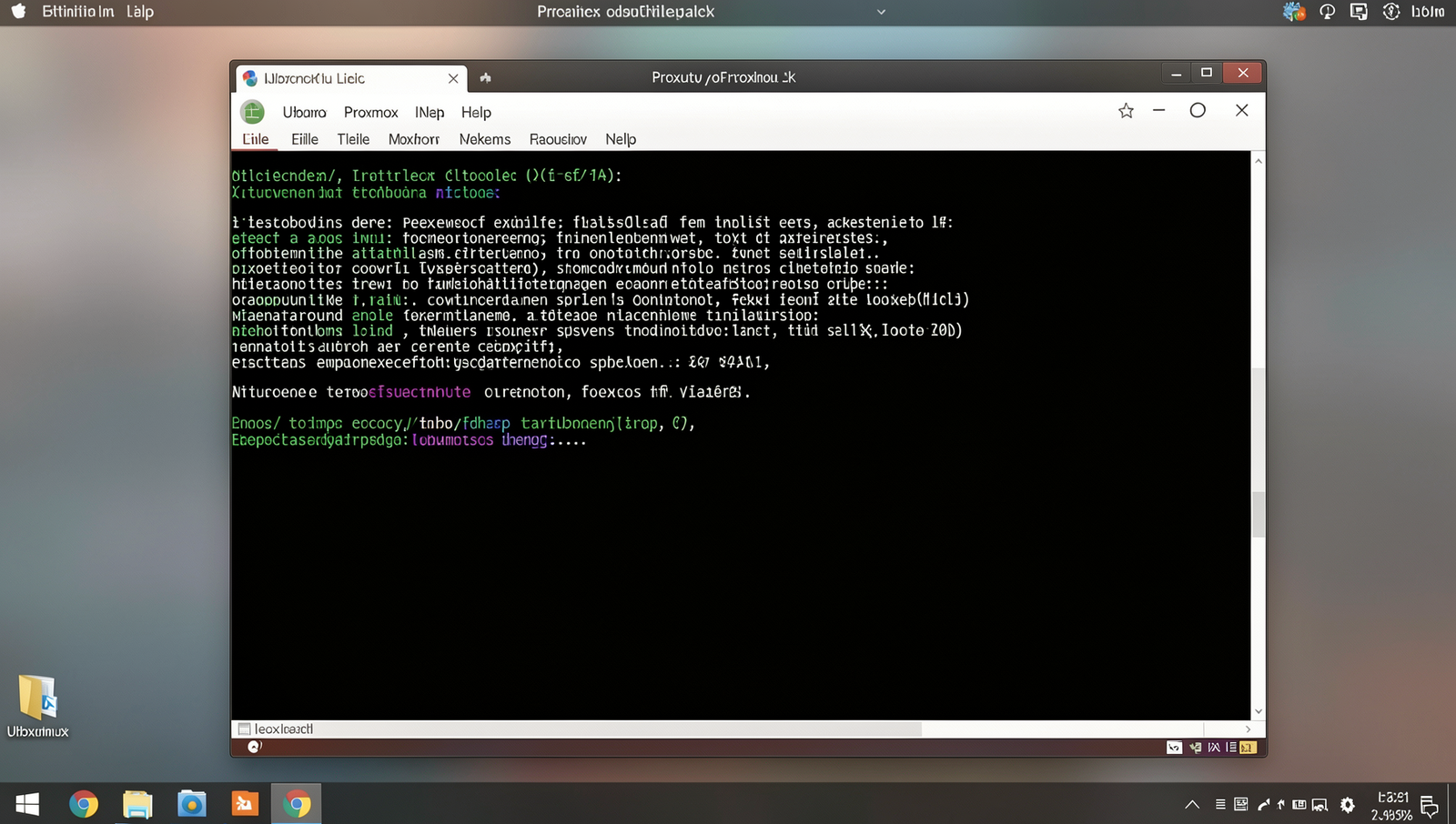 Proxmox VE installation screen displayed on a computer monitor with realistic UI.