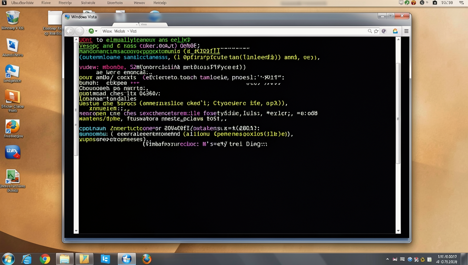 Photorealistic Windows Vista installation screen with realistic UI and natural lighting.