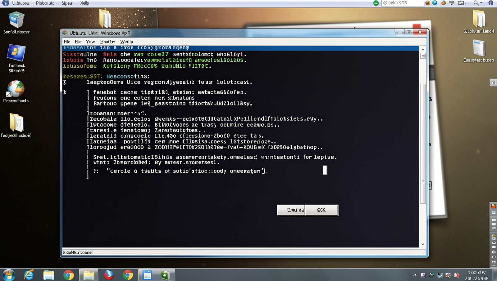 Windows XP setup screen displayed on a realistic computer monitor.