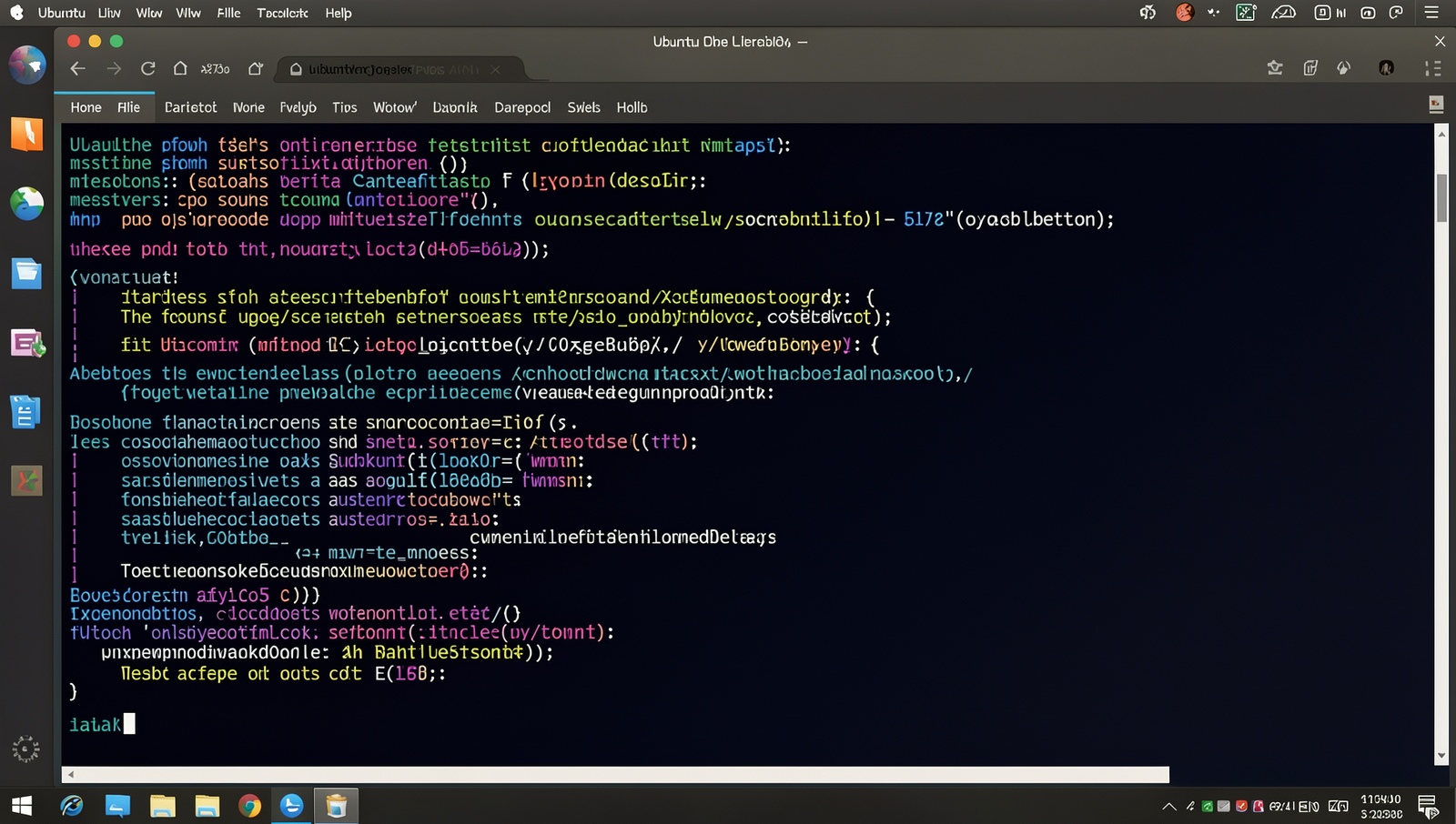 Realistic Linux desktop showing partitioning and formatting hard drive interface.