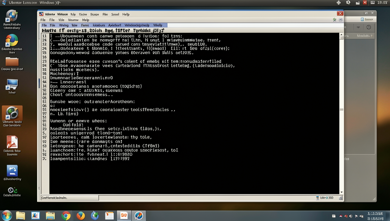 Final configuration screen of Windows XP with realistic natural lighting.