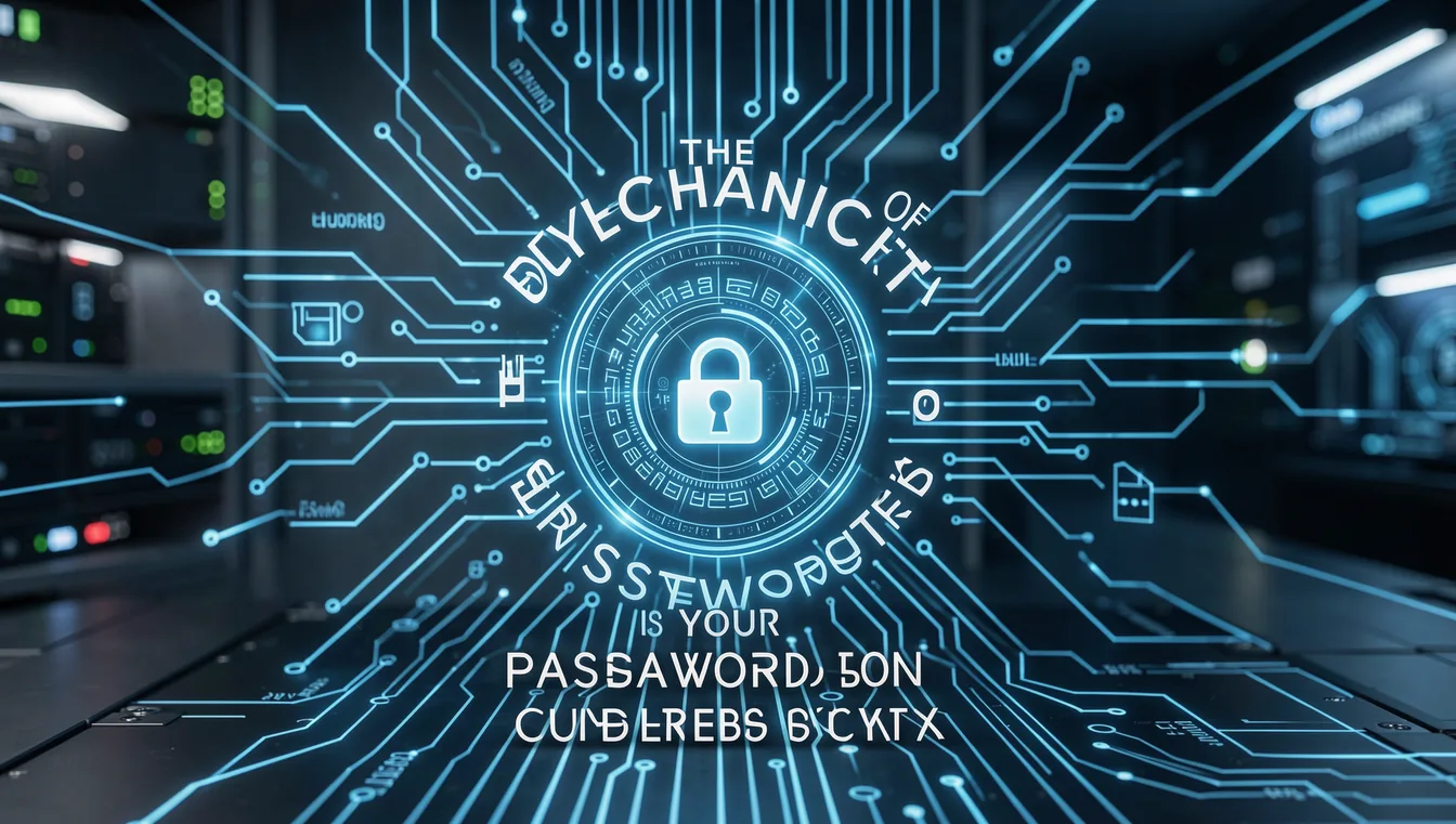 Visual overview of The Mechanics of Cybersecurity: How Passwords Work.