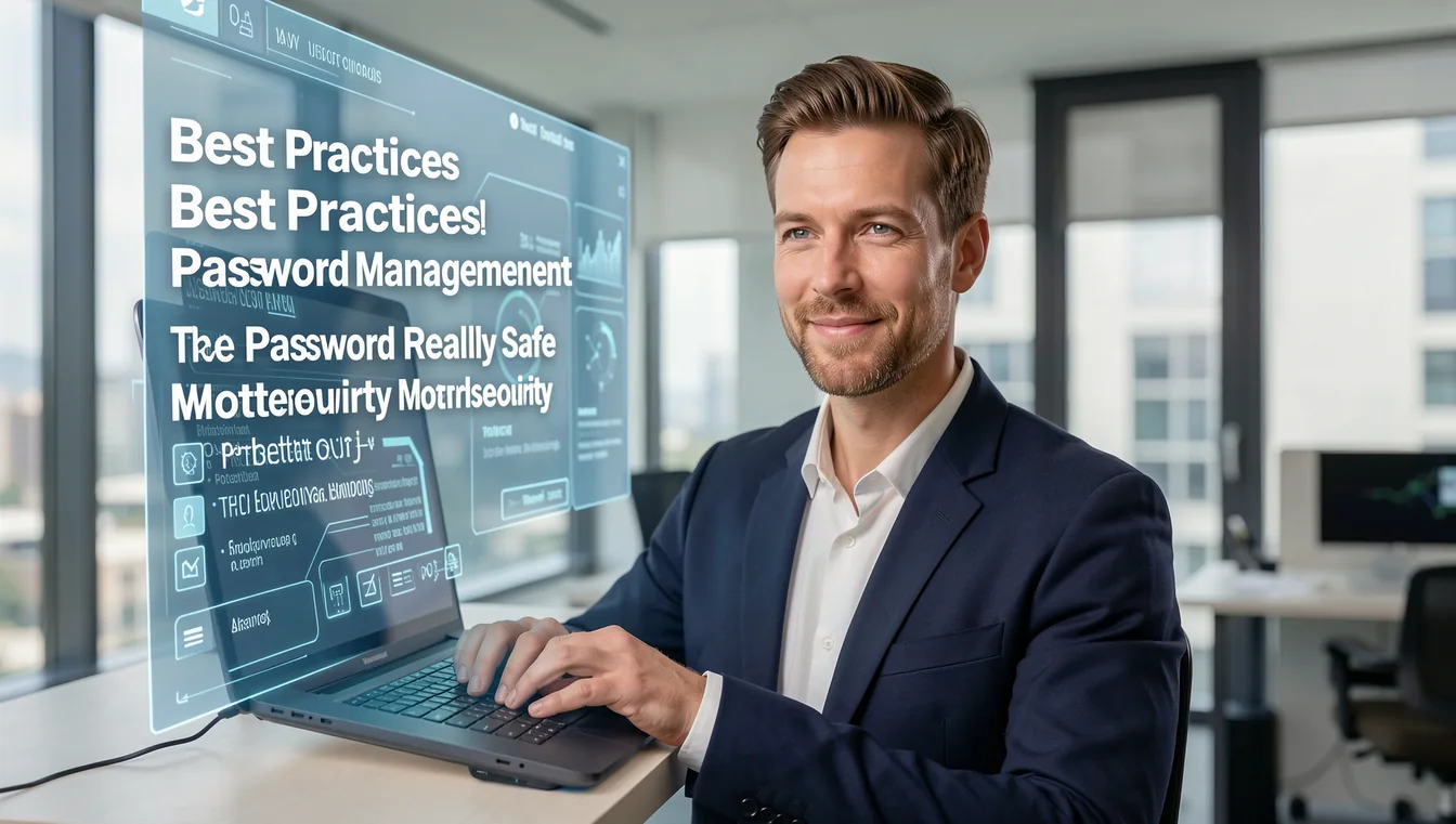 Visual overview of Best Practices for Password Management and Protection.