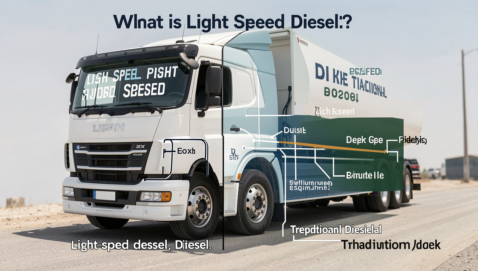 Infographic comparing light speed diesel and traditional diesel fuels with detailed properties.
