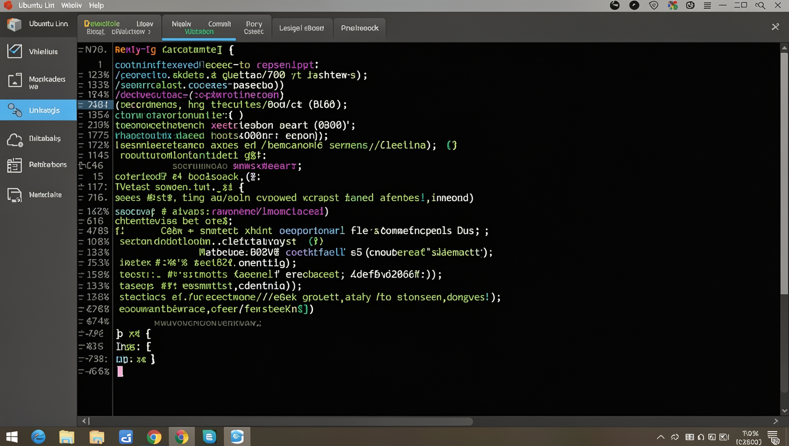Realistic computer screen displaying a chart creation tutorial in a Linux environment.