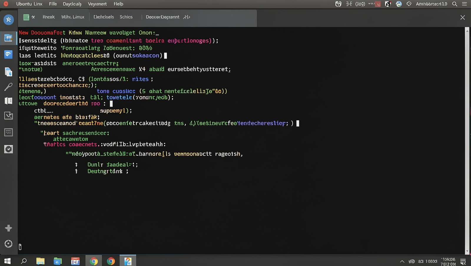 Screenshot of Linux desktop showing new document options in a tutorial application.