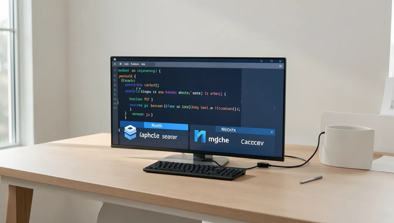 Visual overview of Performance Comparison: Nginx, Apache, and Caddy in Real-World Scenarios.