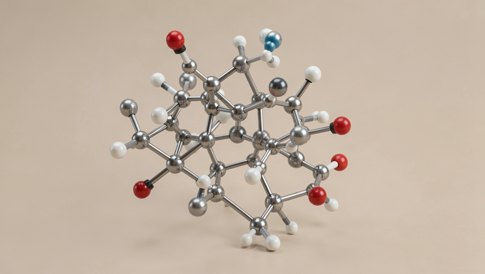Detailed illustration of petrol molecules in realistic natural lighting.