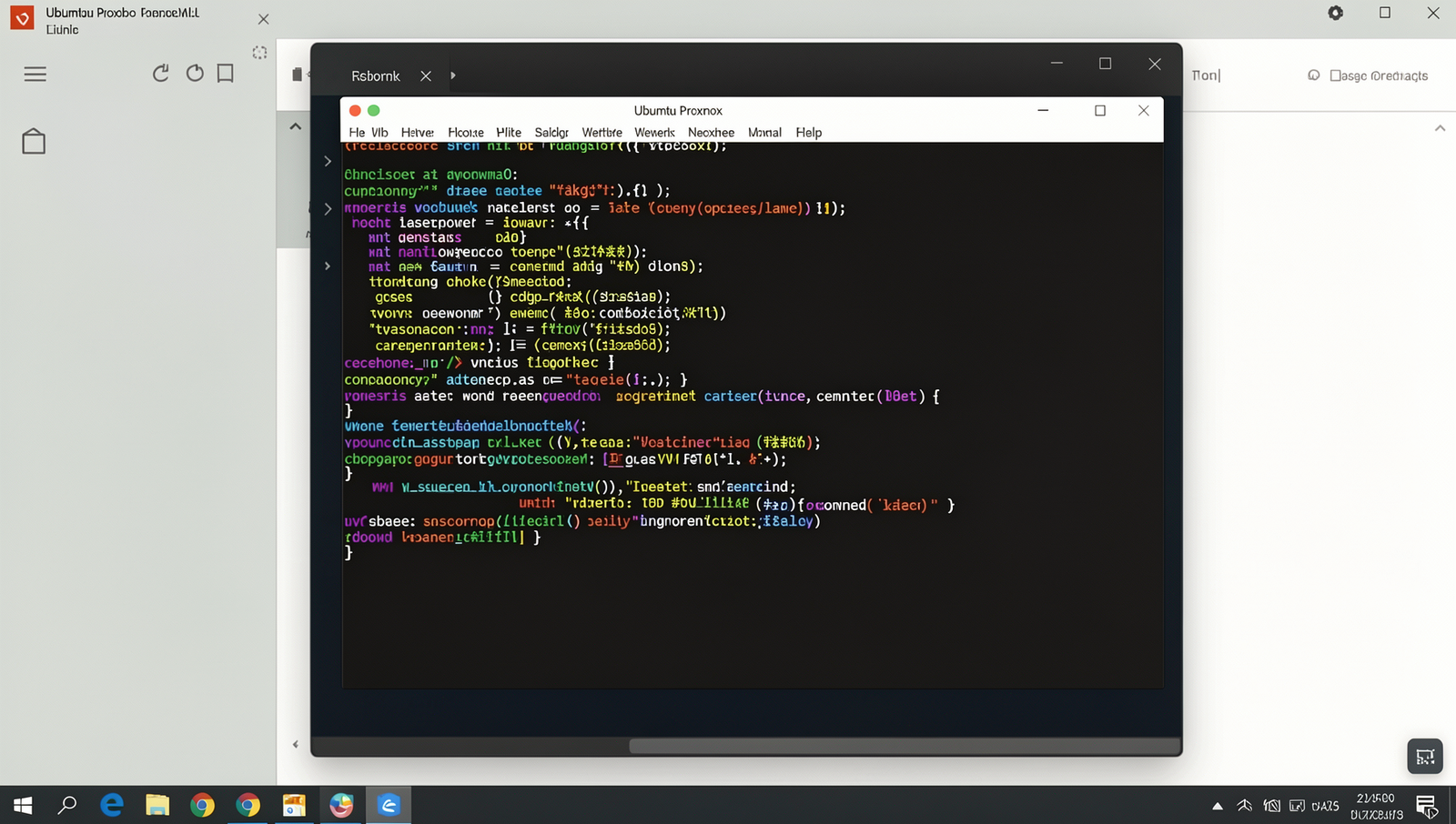 Creating a virtual machine in Proxmox with a realistic Linux desktop interface.