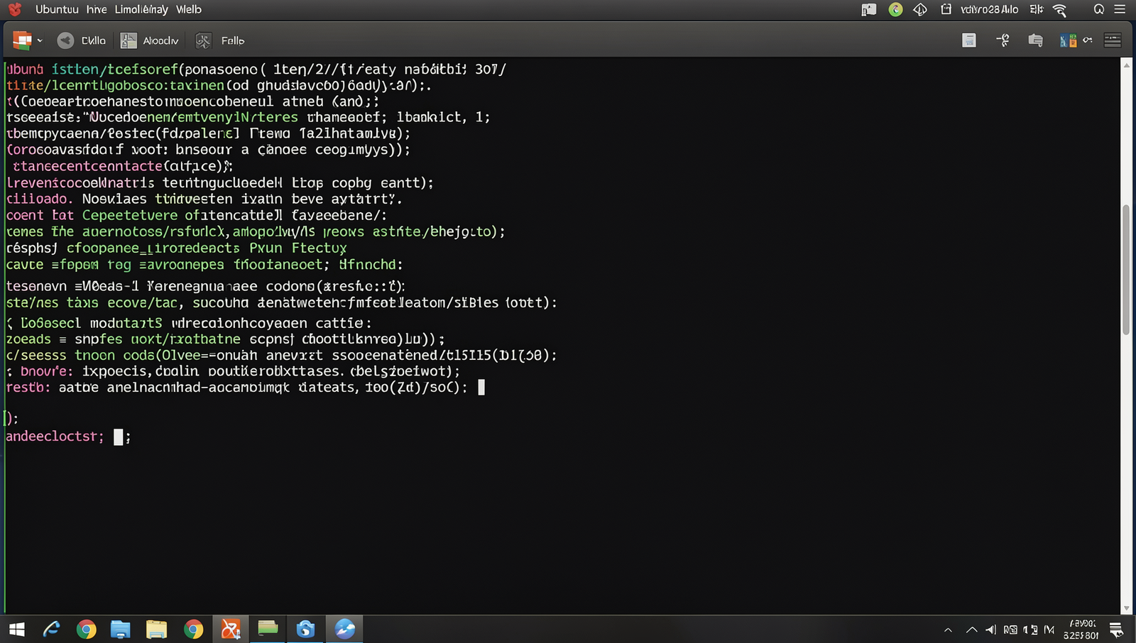 Photorealistic screenshot of the Ubuntu terminal window with natural lighting.