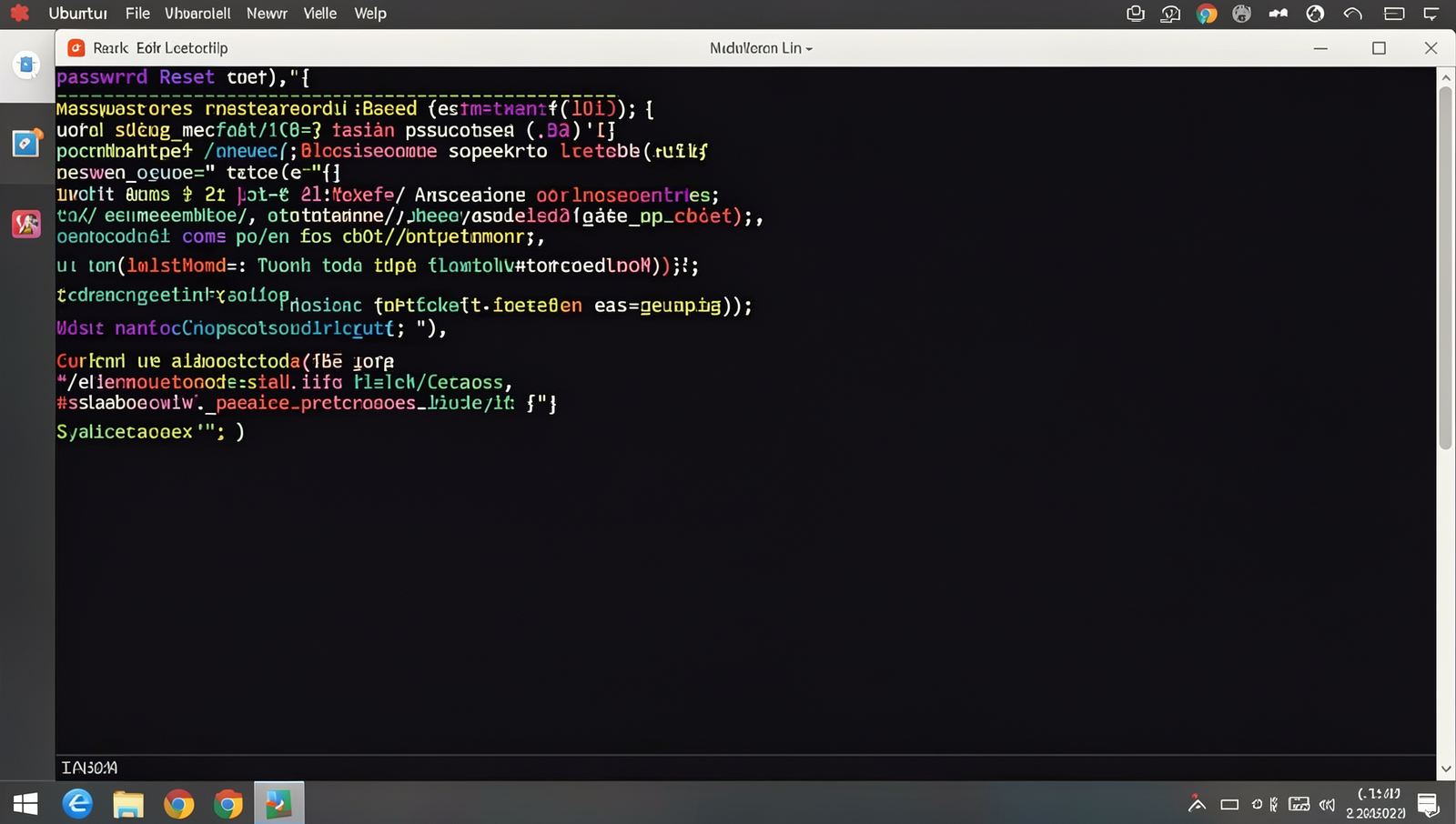 Linux terminal displaying password reset command with natural lighting and sharp focus.