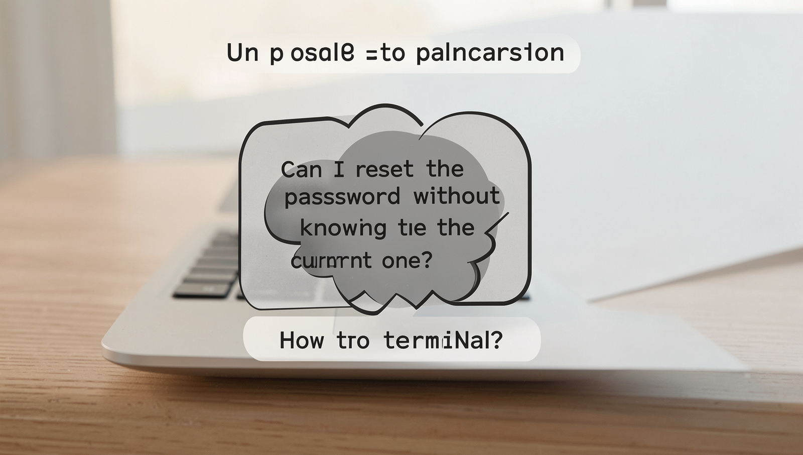 Diagram showing steps to reset Ubuntu user password from terminal without current password.