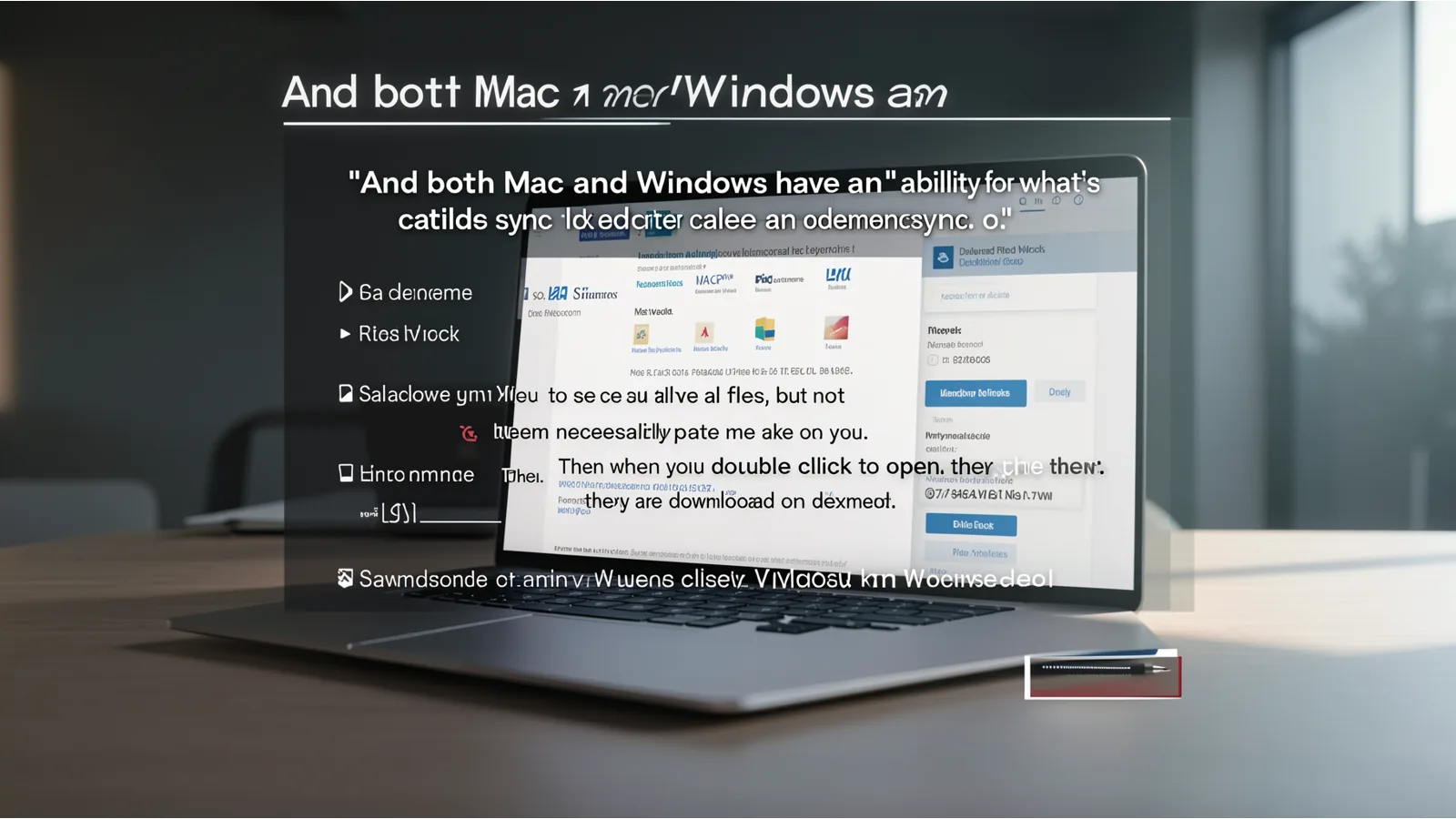 And both Mac and Windows have an — illustrative visual for this section