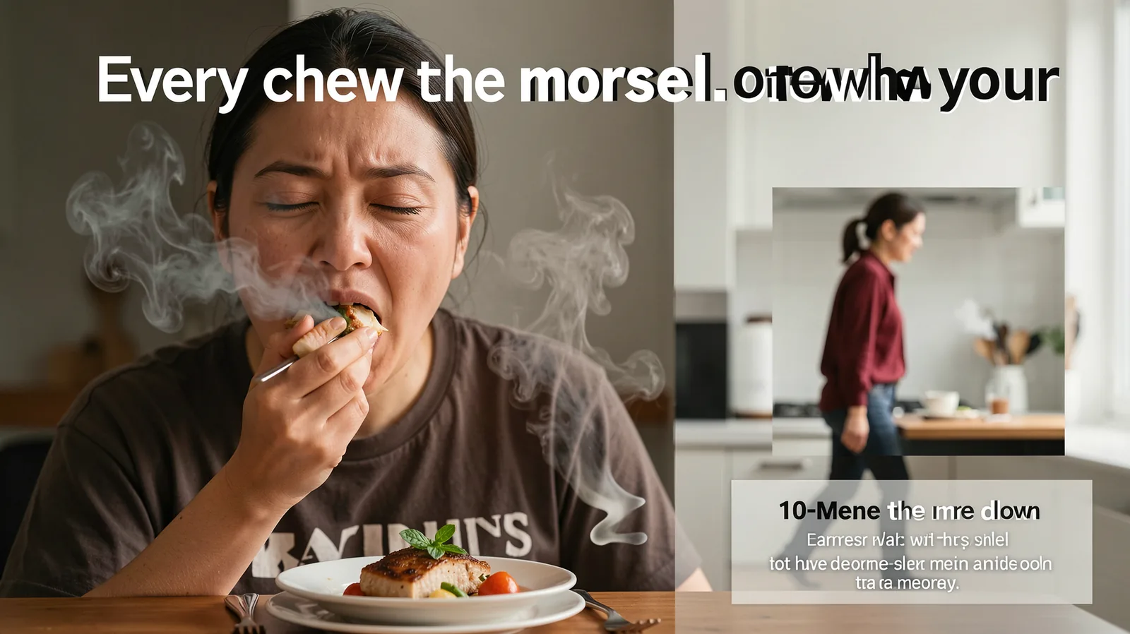 Every chew the morsel slowly. chew your — illustrative visual for this section