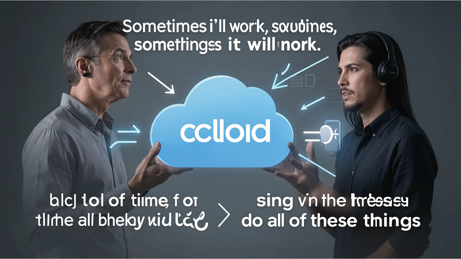 Icloud drive, sometimes it'll work, sometimes it — illustrative visual for this section