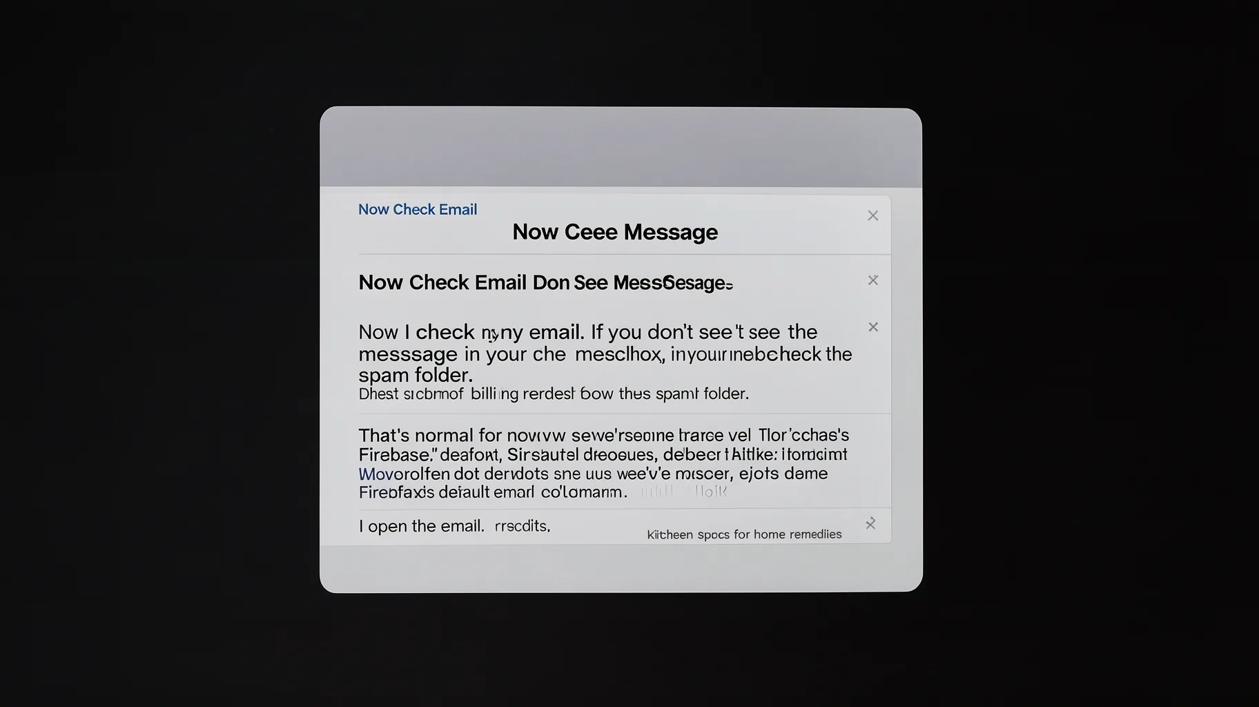 Now Check Email Don See Message