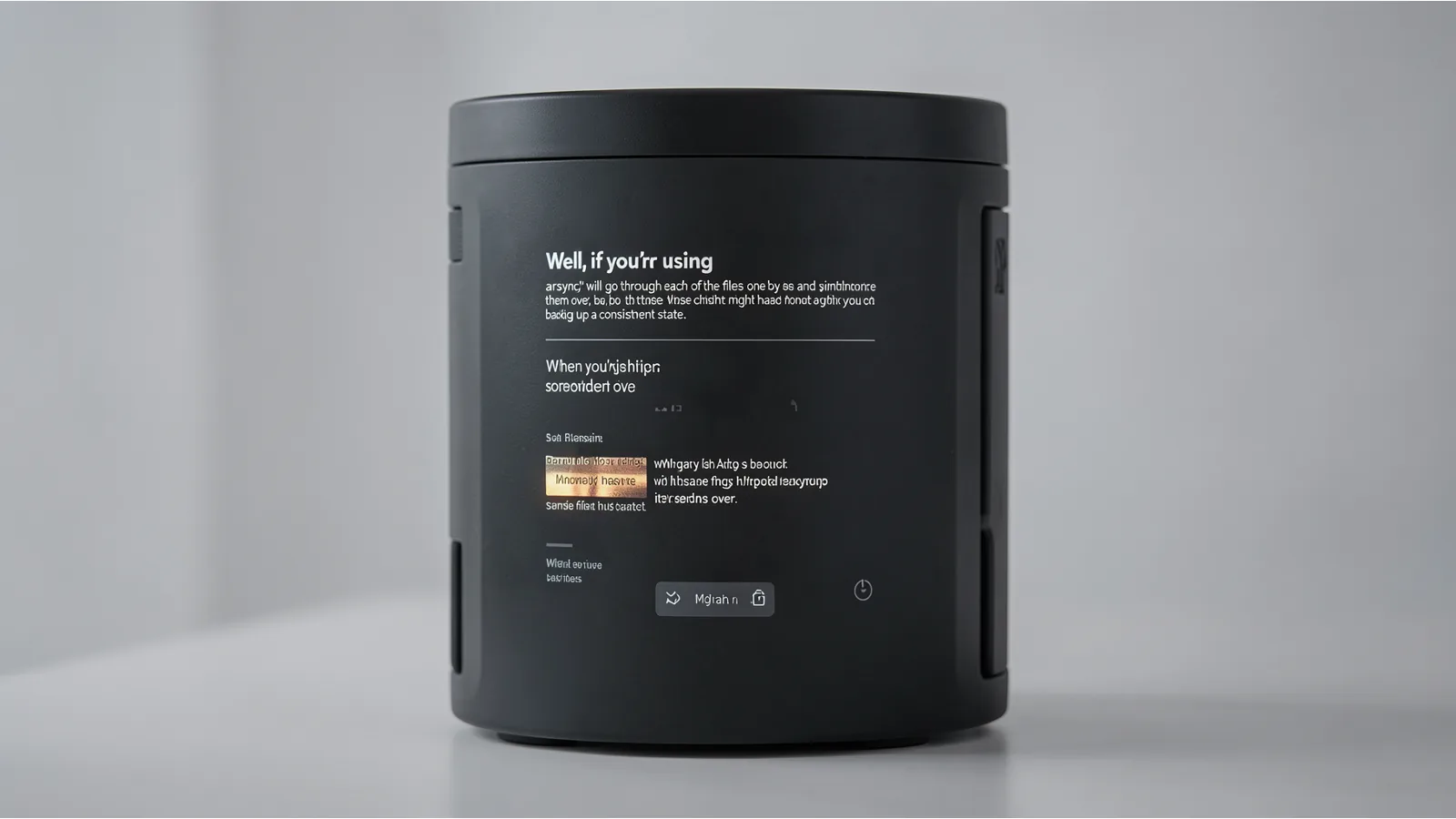 Well, if you're using something like arsync, — illustrative visual for this section