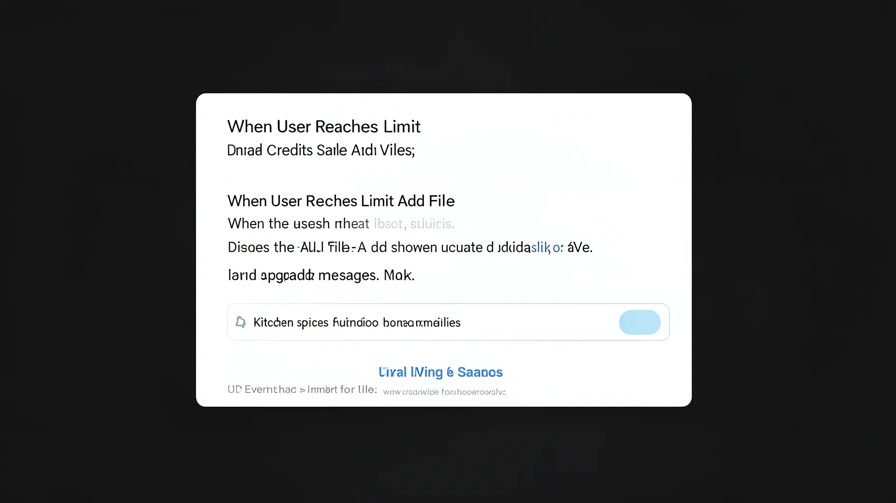 When User Reaches Limit Add File