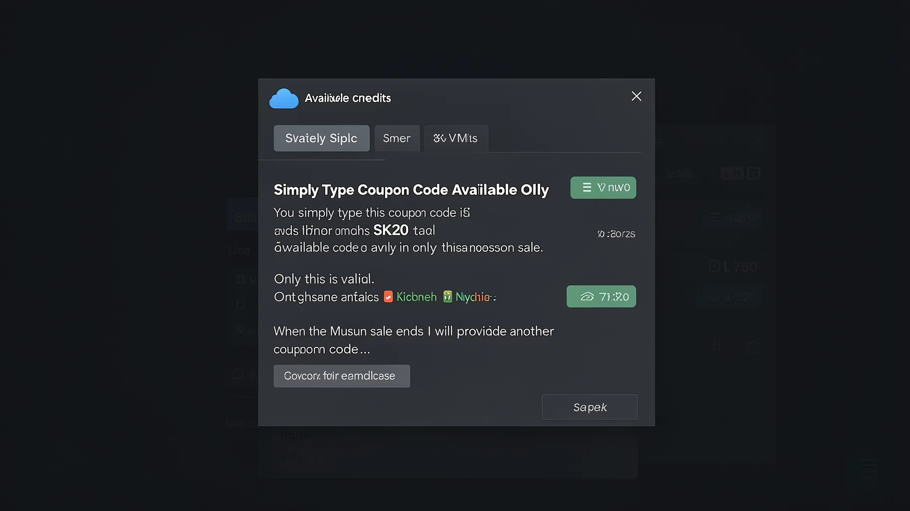 Simply Type Coupon Code Available Only