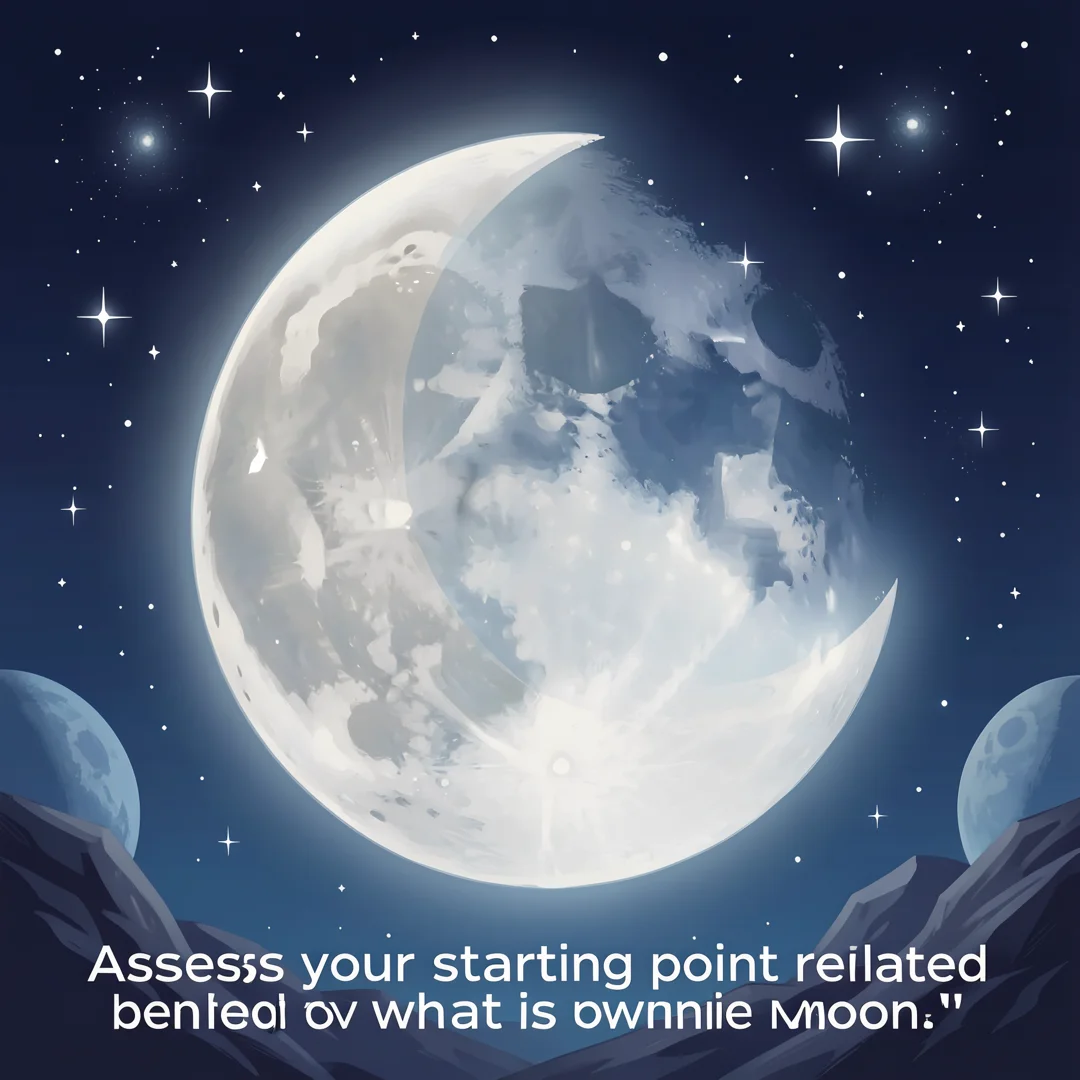 Step 2: Illustration for step: Assess your starting point related to what is moon, professional educational