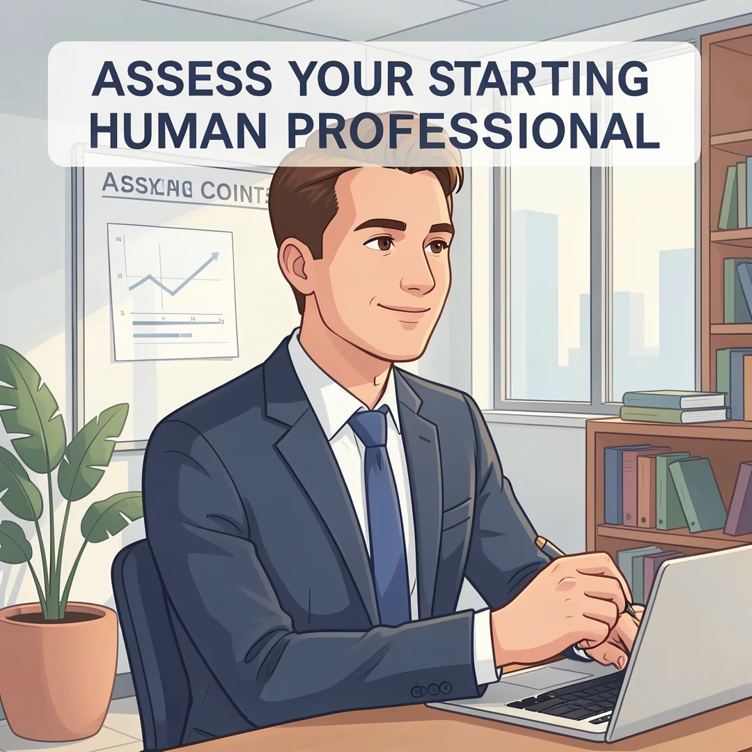Step 2: Illustration for step: Assess your starting point related to How to write content human based, profe