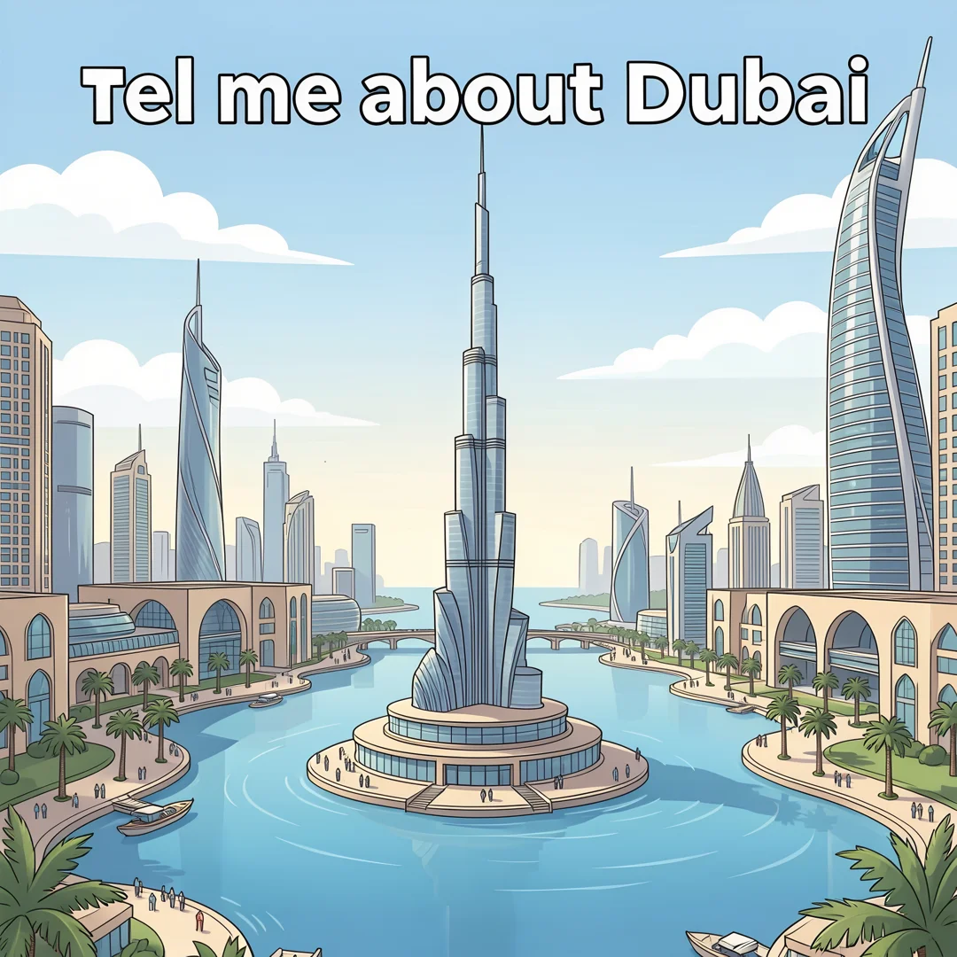 Step 3: Illustration for step: Set clear goals related to tel me about dubai, professional educational style